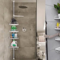 NOU: Etajera telescopica pentru baie, 4 rafturi, 100-260 cm