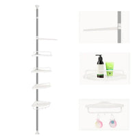 NOU: Etajera telescopica pentru baie, 4 rafturi, 100-260 cm
