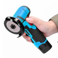 NOU: Mini polizor portabil unghiular tip flex electric cu 2 acumulatori , 12 volti, disc de 76 mm