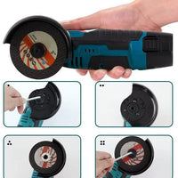 NOU: Mini polizor portabil unghiular tip flex electric cu 2 acumulatori , 12 volti, disc de 76 mm