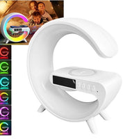 Lampă cu ceas cu alarmă RGB multifuncțională Difuzor Bluetooth inteligent Încărcător wireless