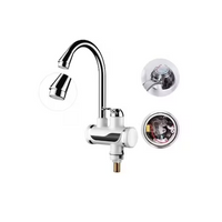 Robinet Electric Instant Cu Montare Pe Chiuveta, AfisaJ LCD Temperatura, Incalzire Instantanee A Apei, 2.5l/minut, Alb