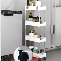 Carucior organizator slim, portabil, cu 4 rafturi