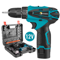 Set Bormasina Electrica - DASGUT cu 2 Acumulatori 12V, Set 24 de Accesorii, 1400 RPM