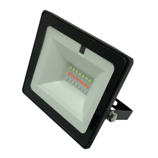 Proiector LED RGB - 15 culori + 4 jocuri de culori, 20W, IP65, telecomanda IR cu 24 taste
