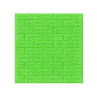 Set 5 x VERDE Tapet 3D Autoadeziv, Design Caramida, Rezistent La Apa, Usor De Curatat, Dimensiuni 77x70cm